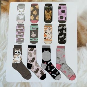 12 Pairs of Cat Socks